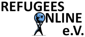 Logo des Vereins „Refugees Online e. V.“